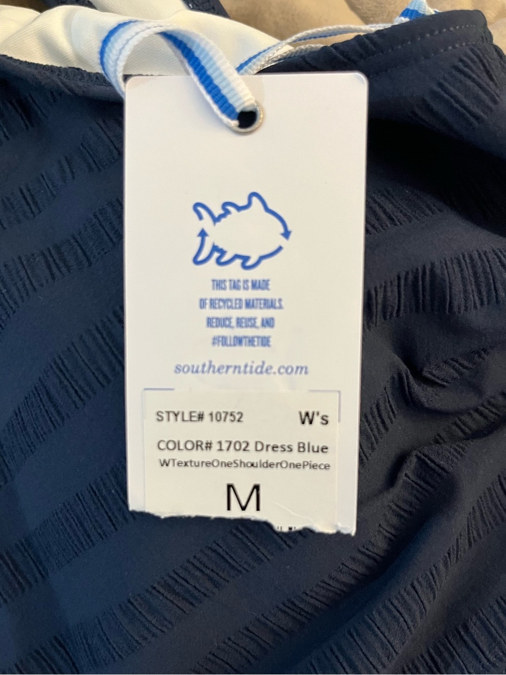 Southern Tide• One Shoulder One-Piece Swimsuit Size Med NWT - Picture 3 of 9